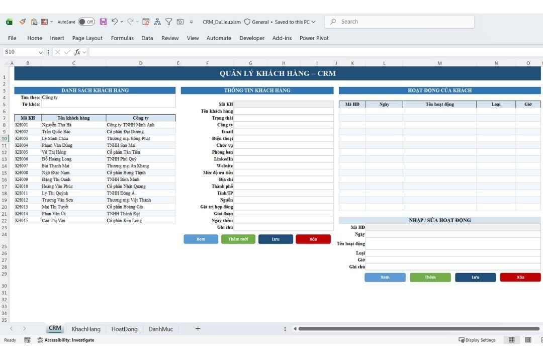 App CRM quản lý khách hàng