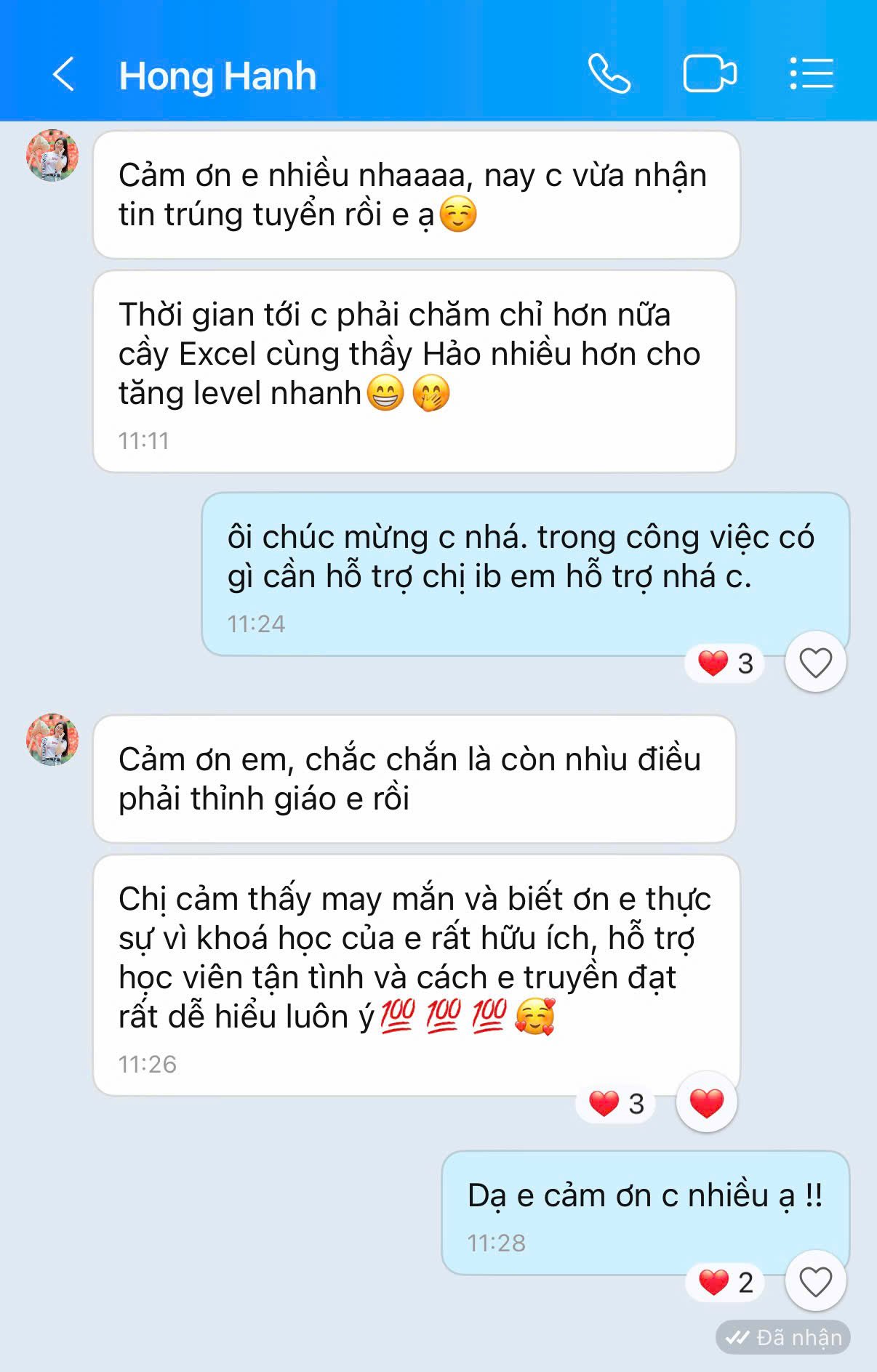 Feedback học viên 1