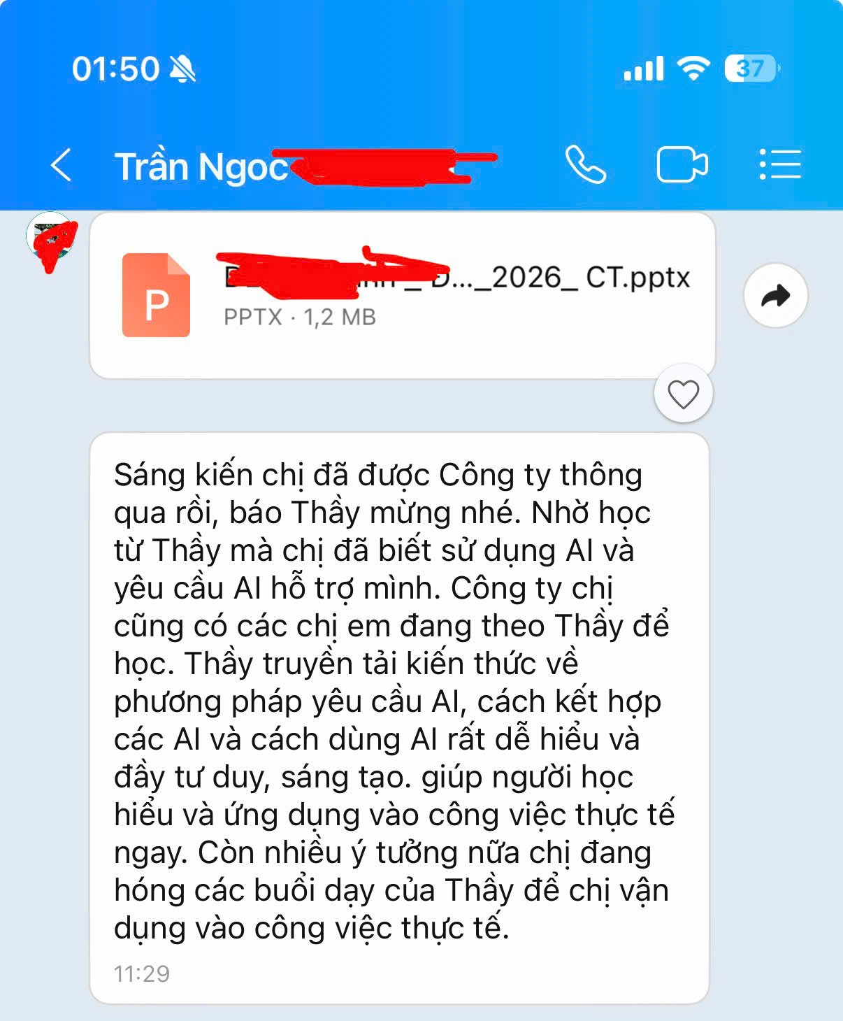 Feedback của học viên khóa AI For Excel