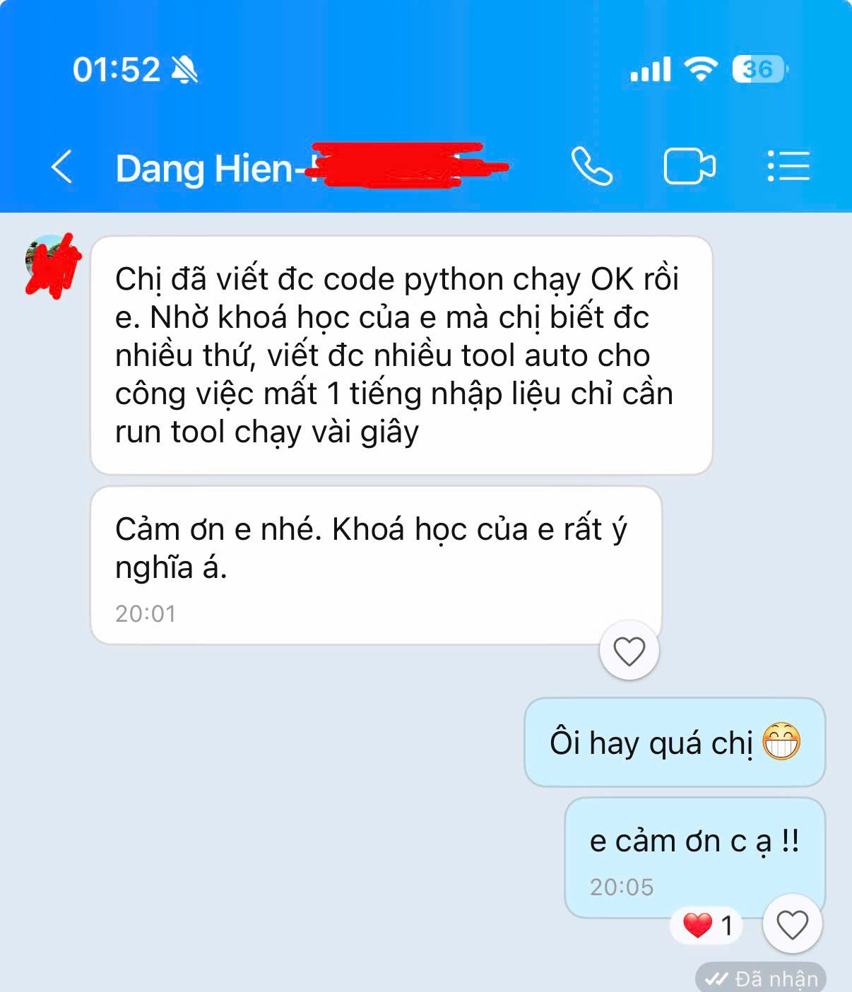 Feedback của học viên khóa AI For Excel